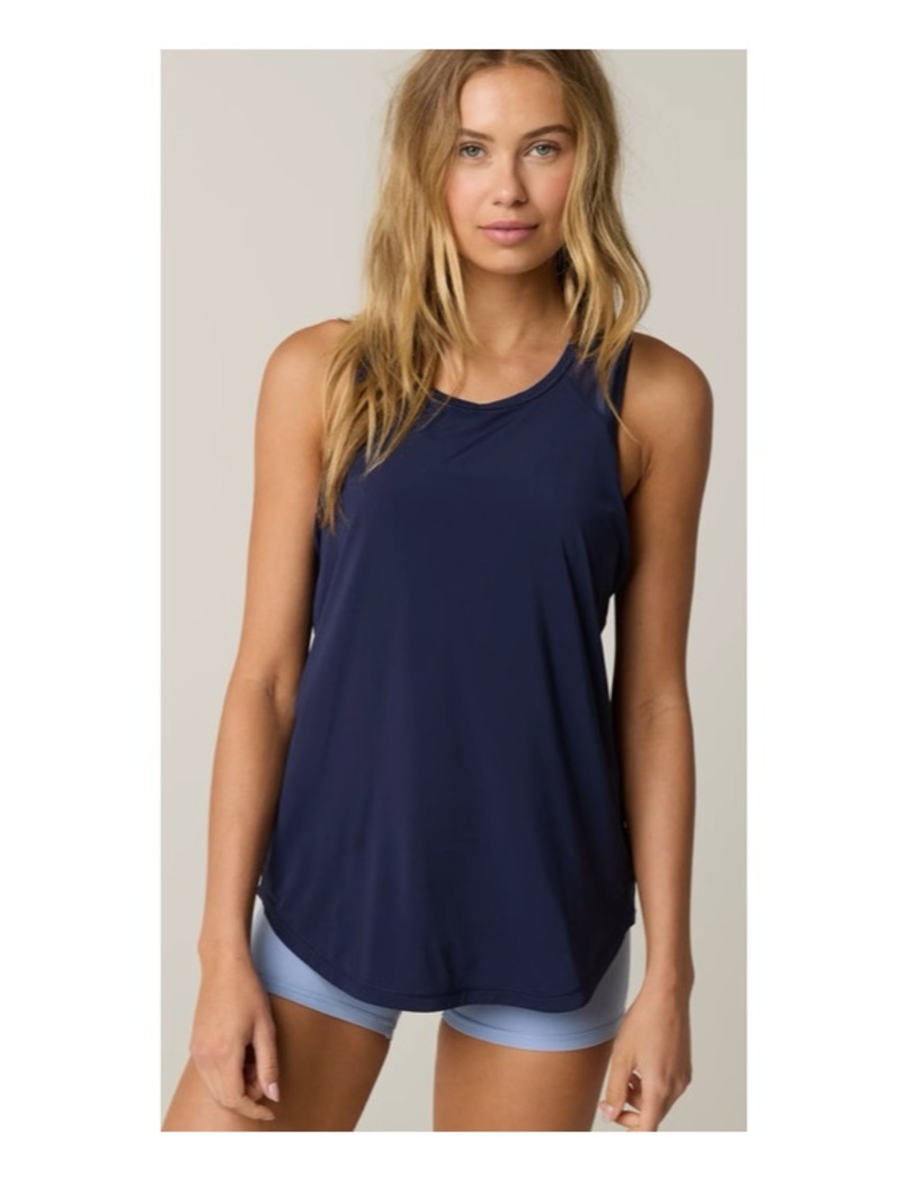 Offline by Aerie Sweat Sesh Tank Top Size Medium Navy Blue RN54485